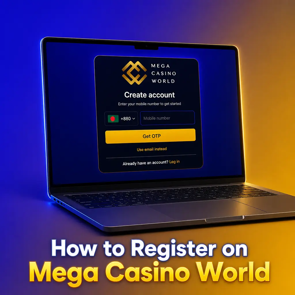 Registration form on Mega Casino World